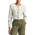 thumbnail image 1 of Derek Lam 10 Crosby womens  Juliette Tweed Jacket, 4, Green, 1 of 4