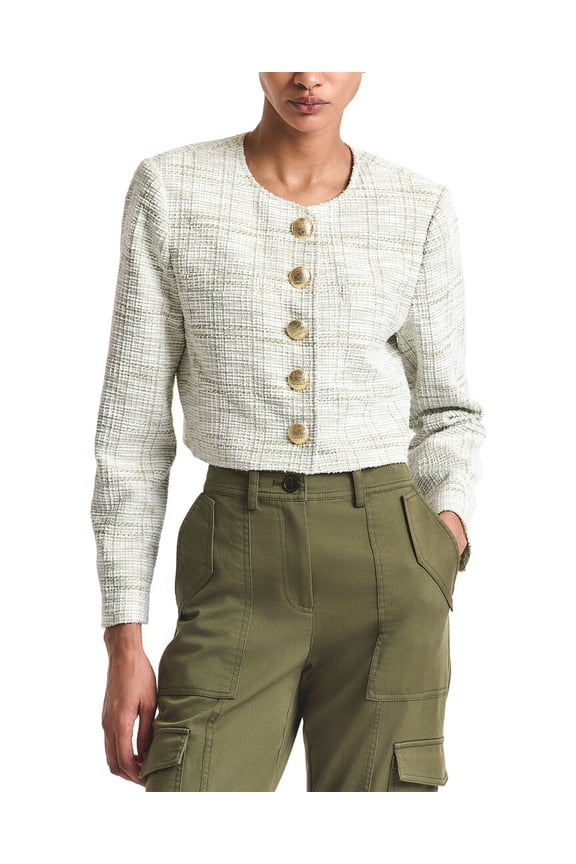 10 Crosby womens Juliette Tweed Jacket, 6, Green