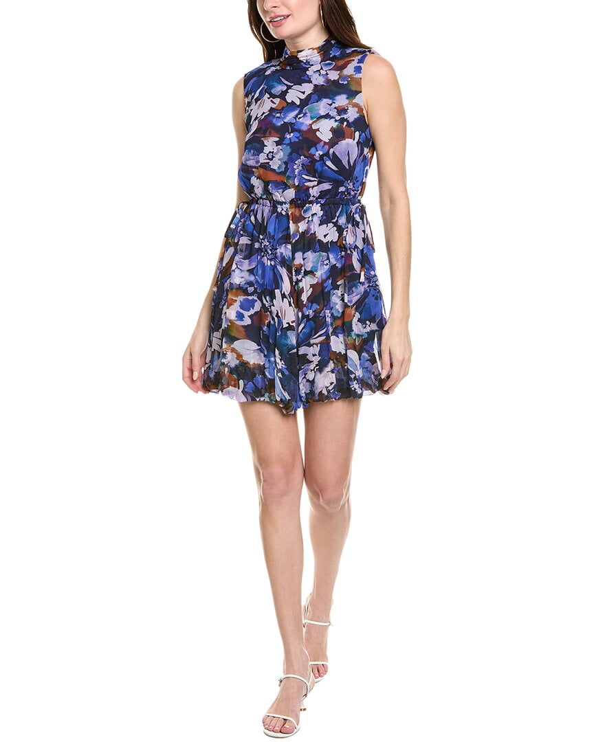 princess polly baby blue dress Derek Lam 10 Crosby Pleated Satin And Ribbed-knit Midi Dress In Blue main image 1