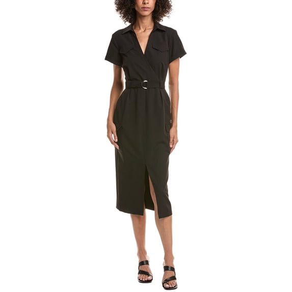 Derek Lam 10 Crosby womens Lucy Utility Shirtdress, 6, Black