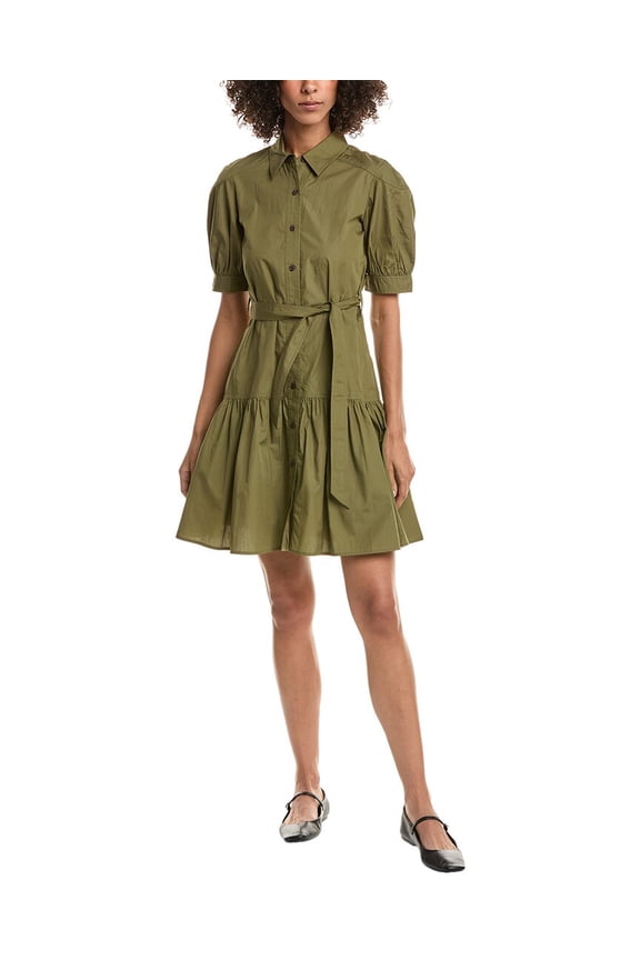 10 Crosby womens Luma A-Line Dress, 4, Green