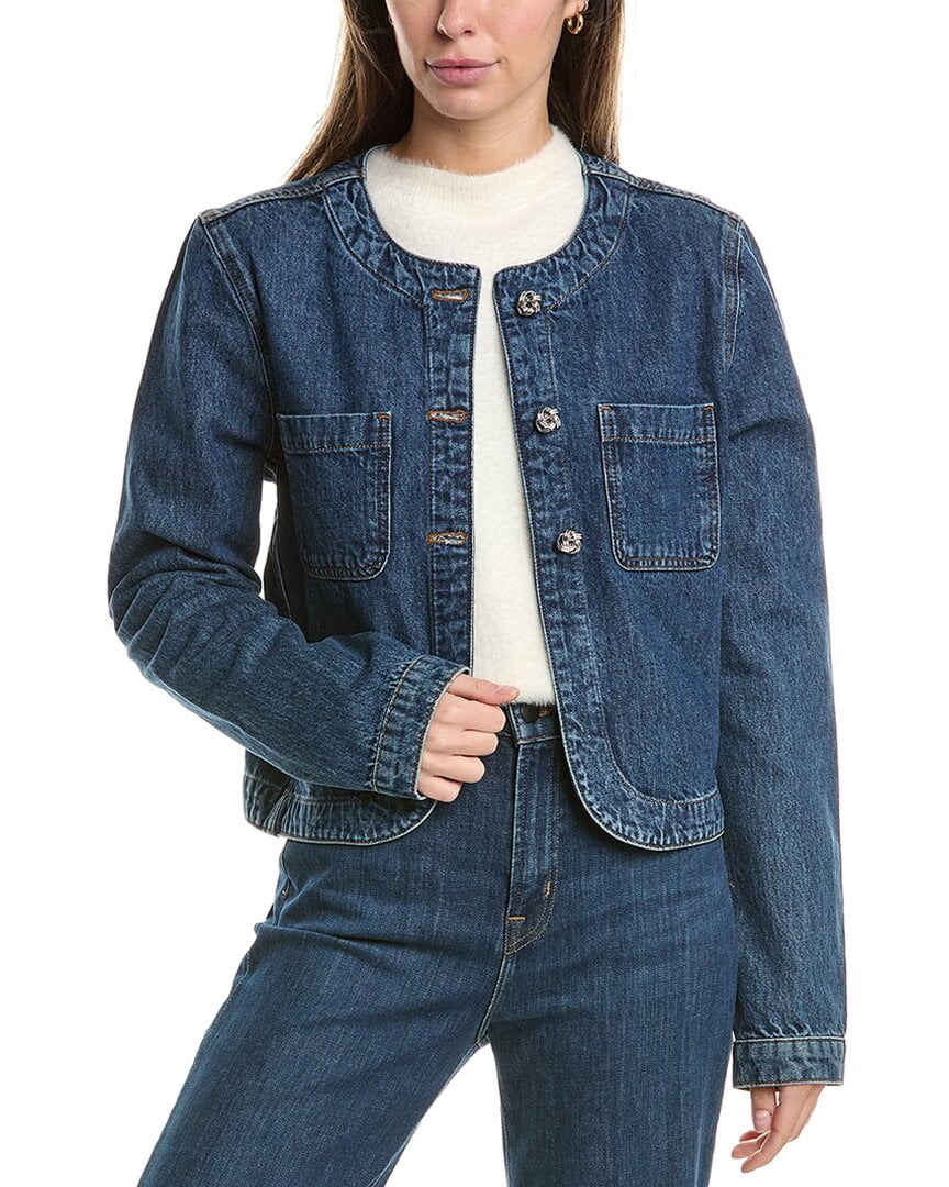 VESTE DEREK LAM 10 CROSBY Femme - Imprimé Graphique Noir & Blanc - Dos Ouvert - Taille 8 - Comme Neuf