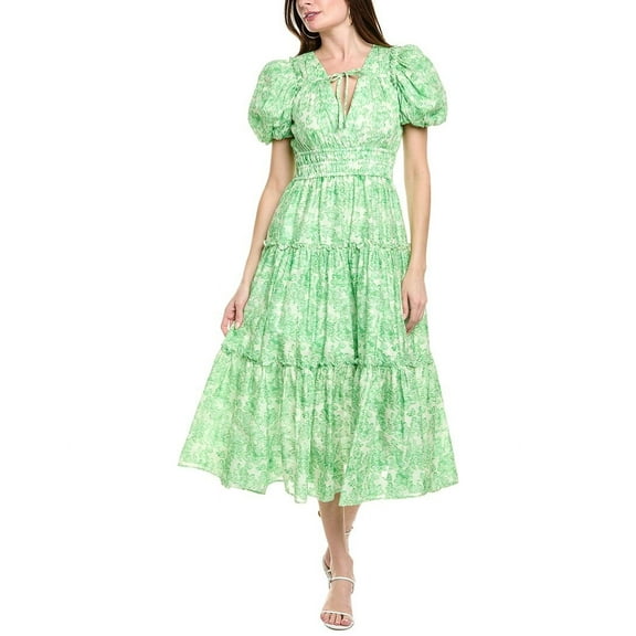 Derek Lam 10 Crosby womens  Philippa Midi Dress, 4, Green