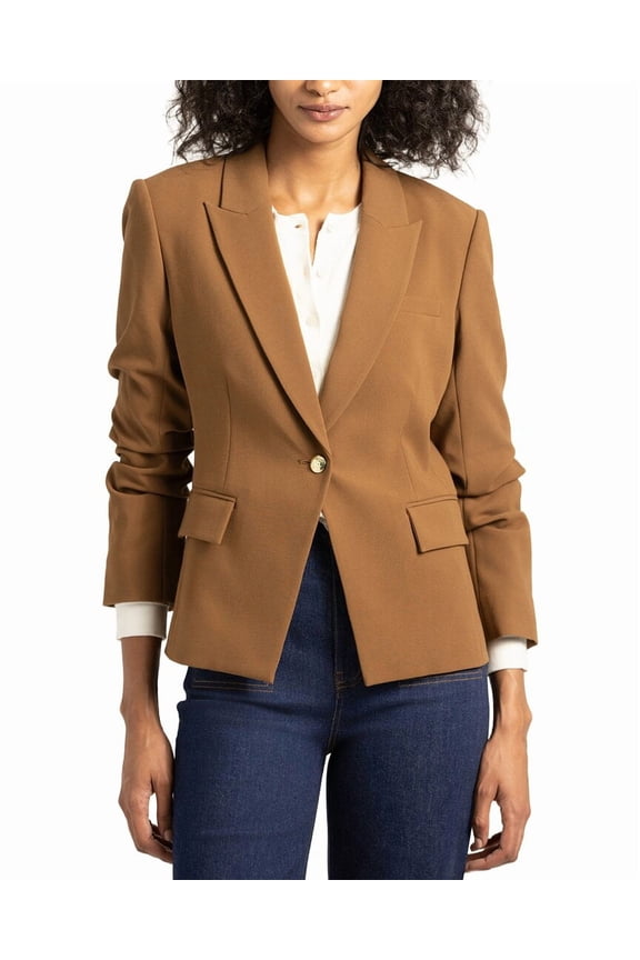 10 Crosby womens  Ralph Ruched Jacket, 2, Brown