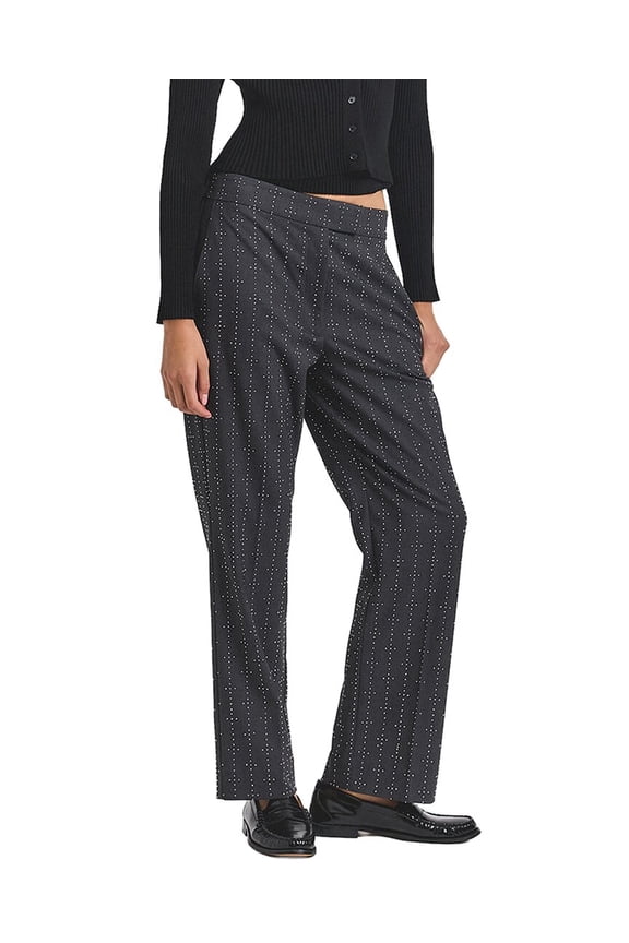 10 Crosby womens Reagan Mini Studded Trouser, 2, Grey