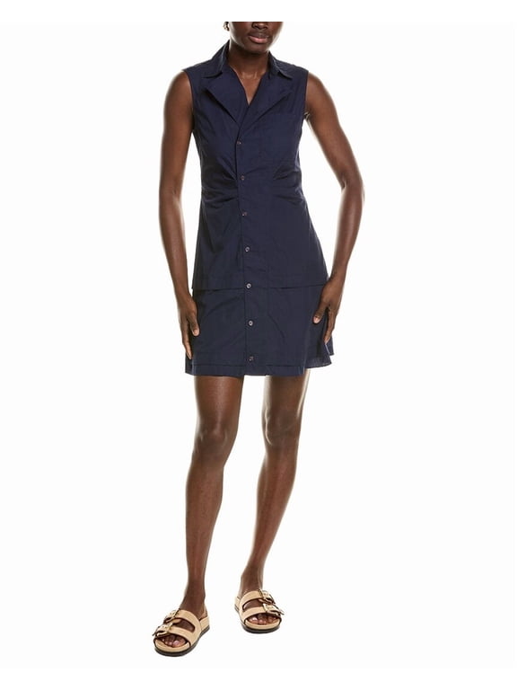 10 Crosby womens Satina Shirt Dress, 6, Navy