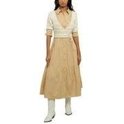 Derek Lam 10 Crosby womens Tami Mixed Media Cardigan Shirt, 2