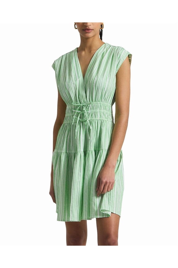 10 Crosby womens Tora Pintuck Stripe Shirting Dress, 0, Green