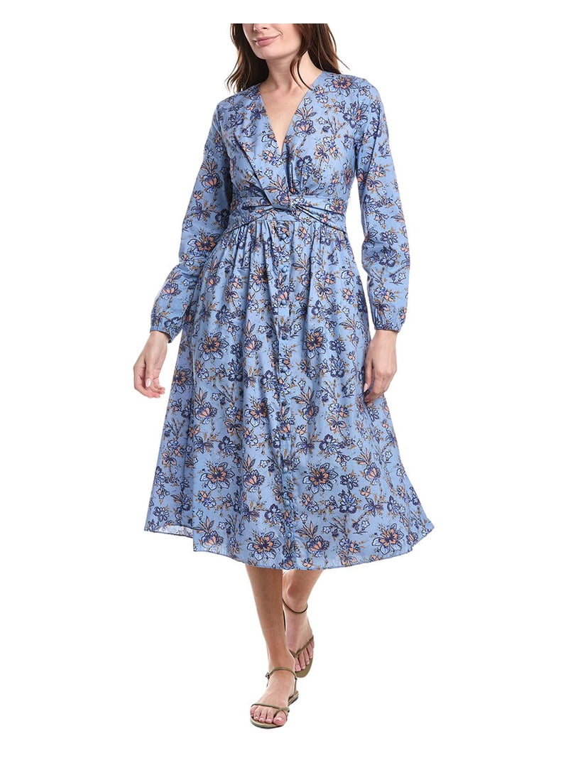 derek lam blue dress 10 Crosby Valerie Long Sleeve Twist Front | Denim Multi Retro Revive™ Dress | Side zipper with hook loop:Men's Captain Back Necklace Length:14
