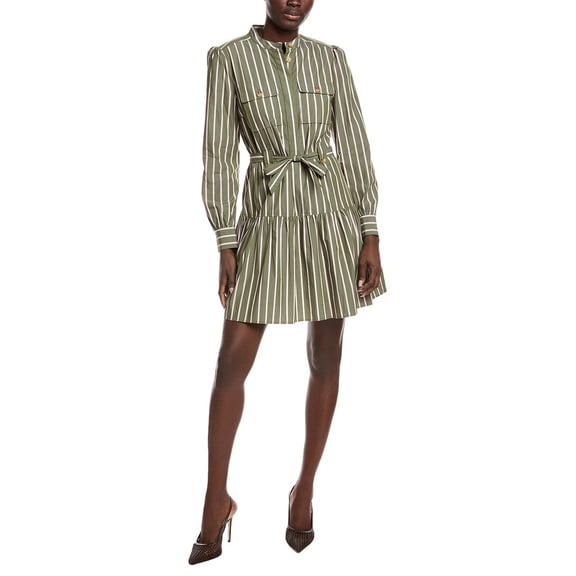 Derek Lam womens  10 Crosby Kayla Utility Shirt Dress, 4, Green