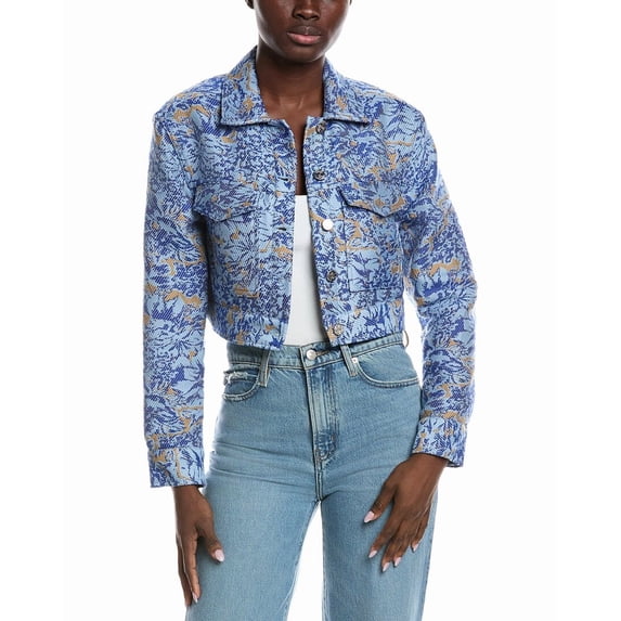 Derek Lam 10 Crosby womens Marc Jacket, 6, Blue