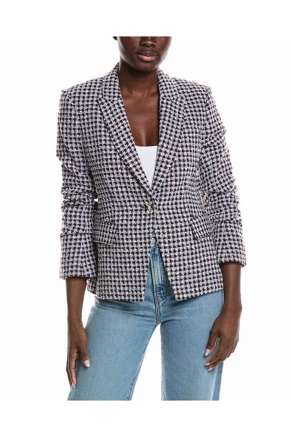 womens  10 Crosby Ralph Ruched Sleeve Jacket, 0, Brown