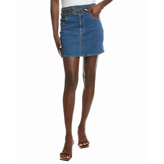 Derek Lam womens  10 Crosby Stella Braided Waist Mini Skirt, 27, Blue