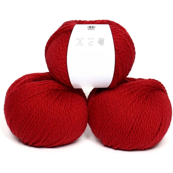 Derest 100% Highland Wool Yarn Pack of 3, Super Soft and Perfect for Knitting and Crocheting