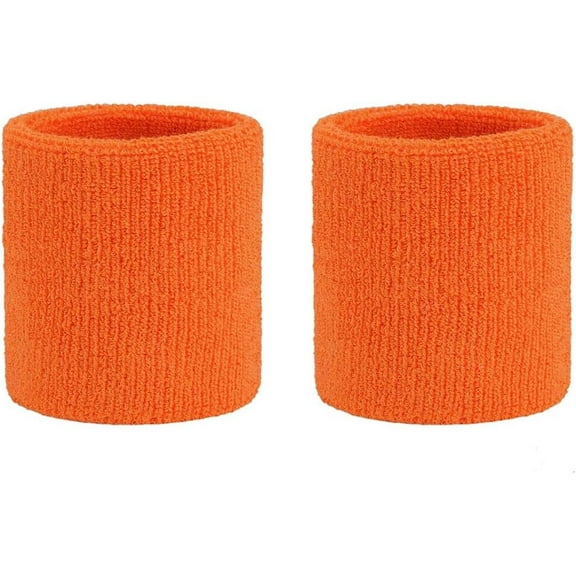 Derest Wristband Sweatbands for Men and Women - Athletic Cotton Terry Cloth Wrist Bands Sport Sweat Band for Basketball, Tennis, Football, Baseball, Running, Gym (1 Pair)