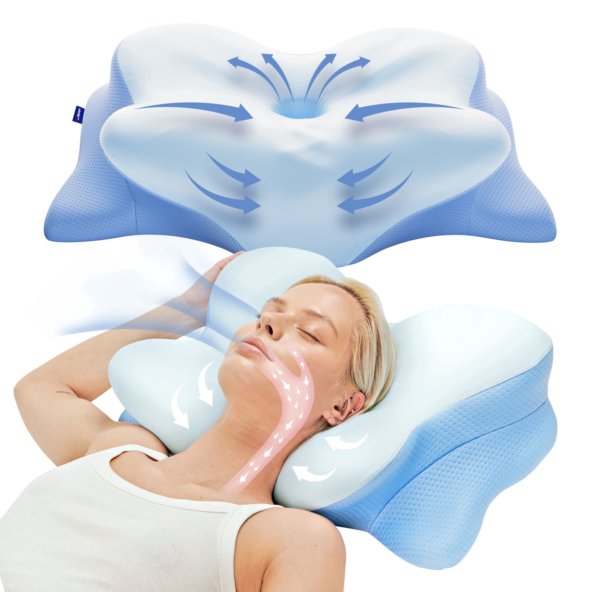 Derila Ergo 枕 21.25x14.25x4.75インチ Derila Ergo Cervical Neck Pillow - 21.25 x 14.17 x 4.72 inches