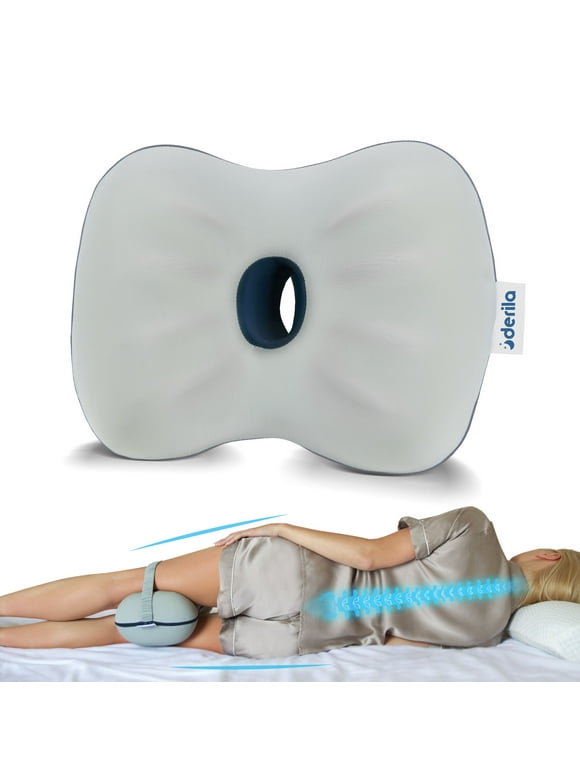 Derila Foam Knee Pillow | Supportive knee pillow for side sleepers. Helps reduce knee pain, back pain, hip pain and sciatica. Also great for pregnancy support.