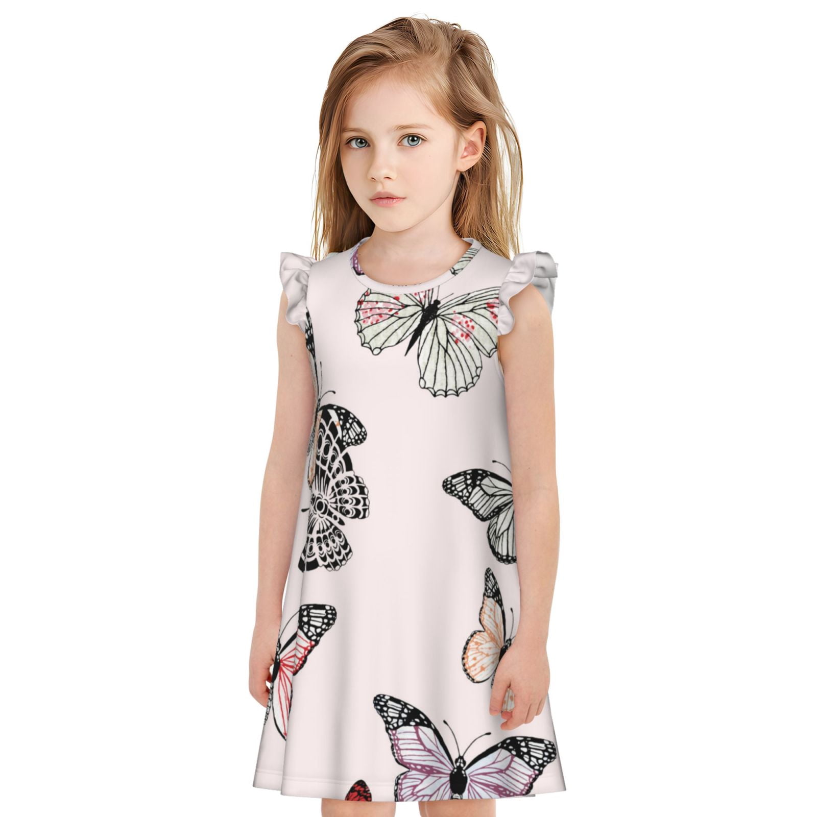 Butterfly Velvet Kids Nightwear (Teal) main image 1