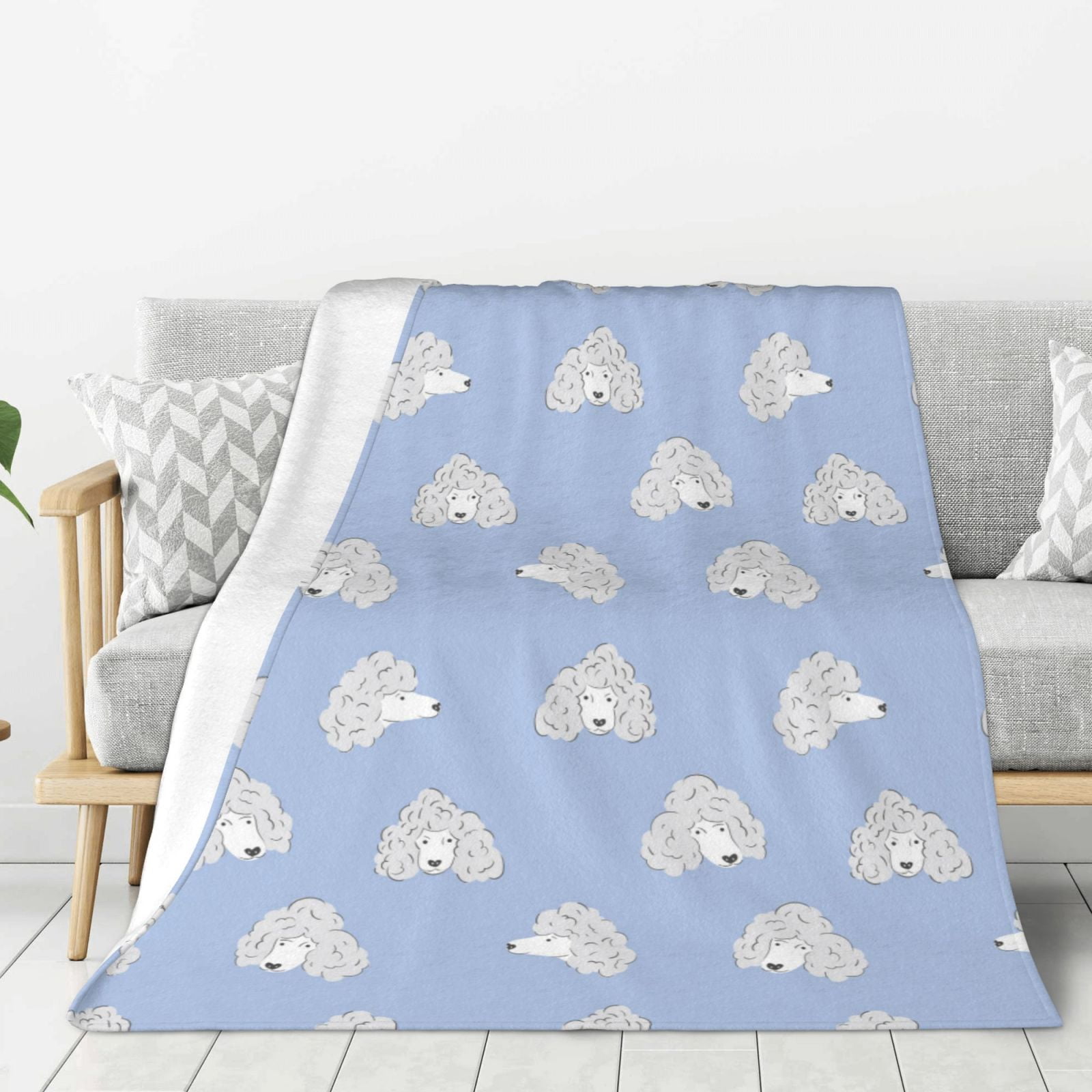 Derioi Cute Poodle Dog For Fleece Throw Blanket for Couch Sofa Warm derioi-cute-poodle-dog-for-fleece-throw-blanket-for-couch-sofa-warm