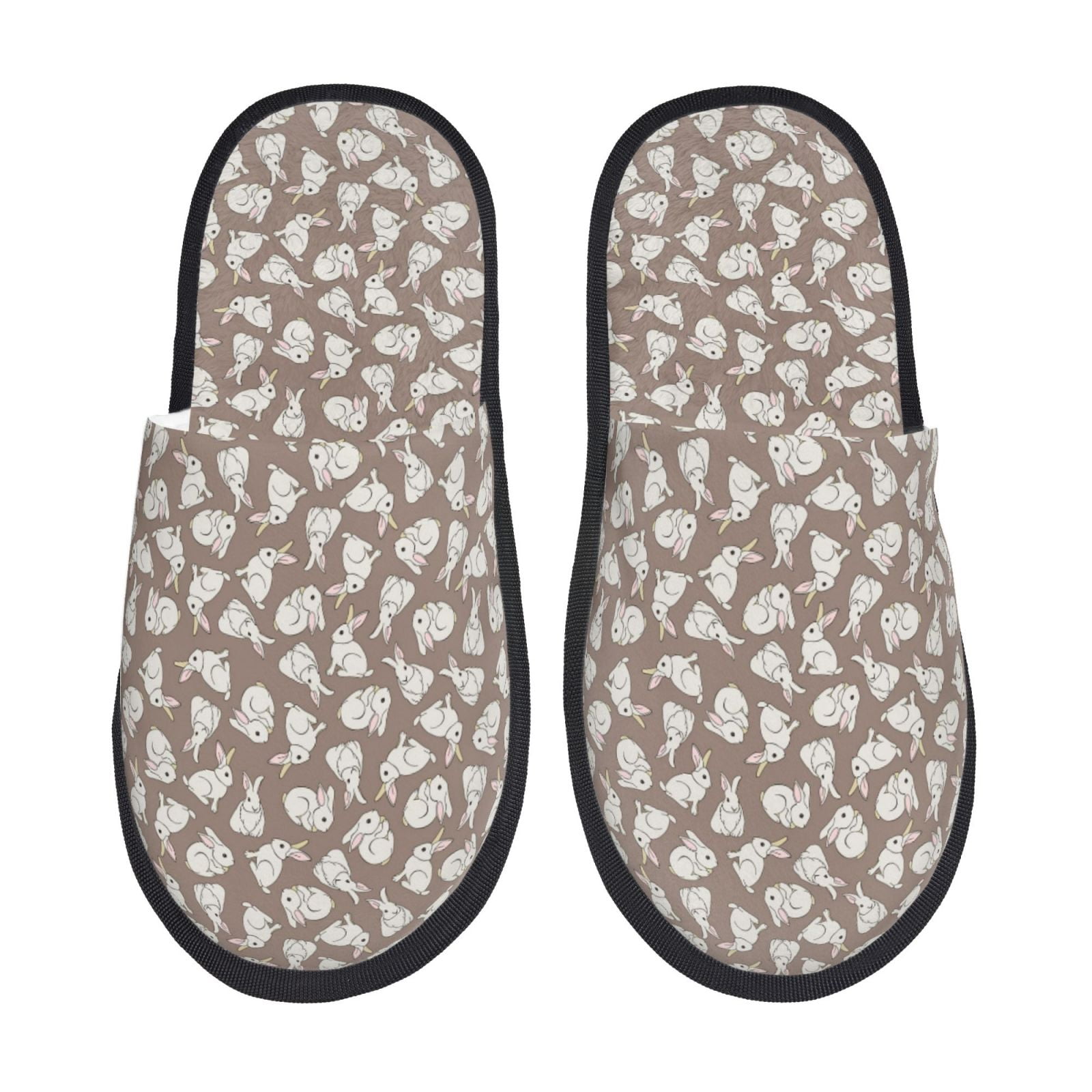 Derioi Cute Rabbit for Slippers Indoor Outdoor Anti-Skid Warm Cozy ...