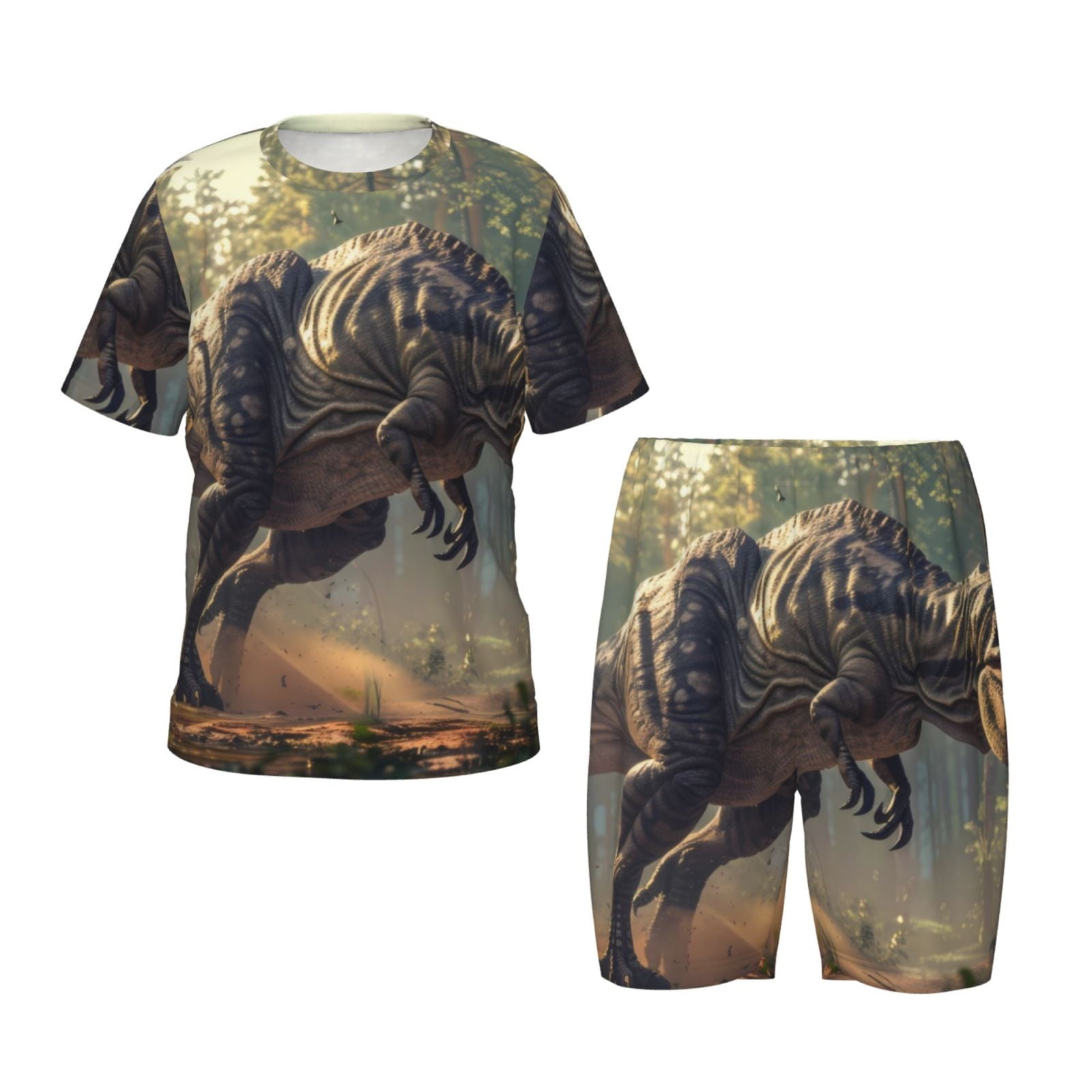 CM-Kid Pigiama Per Bambini E Ragazzi Con Stampe Di Scavatori E Dinosauri - Set 2 Pezzi In Cotone Morbido, Manica Lunga, Perfetto Per Autunno E Inverno - 2