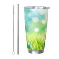 Derioi green grass and butterfly for 20oz Tumbler with Lid for Hot and ...