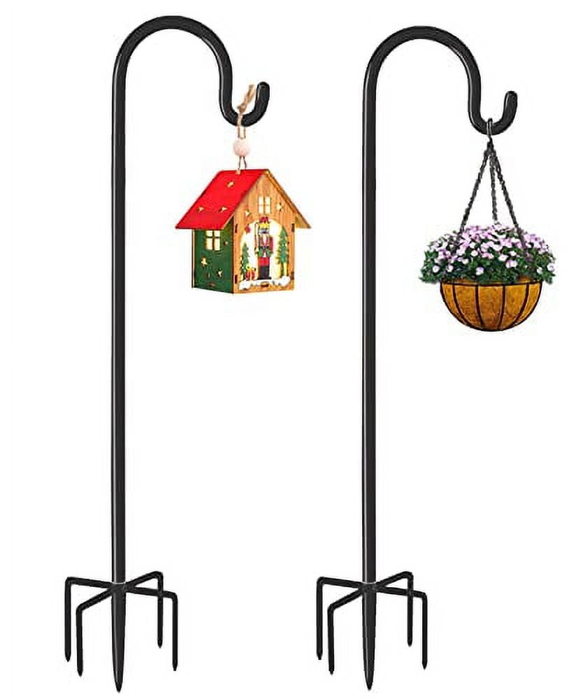 Derkniel Shepherd Hook 108 Inch Tall HeavyDuty Metal Garden Hanging