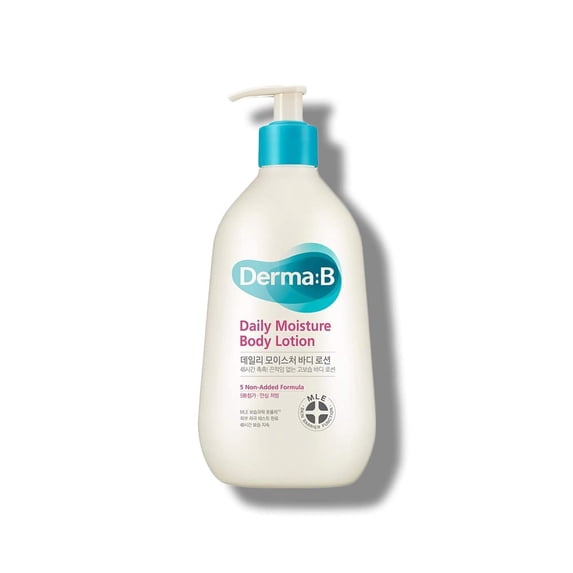 Derma B Daily Moisture Body Lotion, Non-Greasy with 48 Hour Hydration, 13.5 Fl Oz, 400ml
