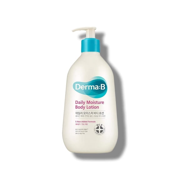 Derma B Daily Moisture Body Lotion, Non-Greasy with 48 Hour Hydration, 13.5 Fl Oz, 400ml