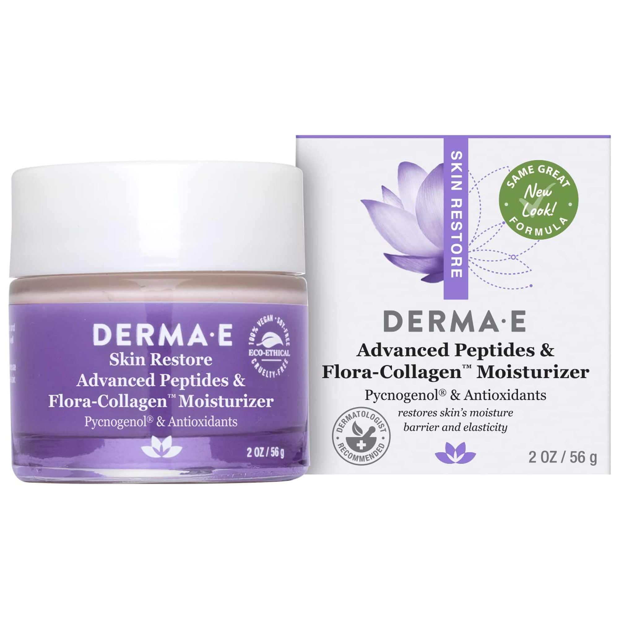 DermaE Advanced Peptides And Vegan FloraCollagen Moisturizer Double
