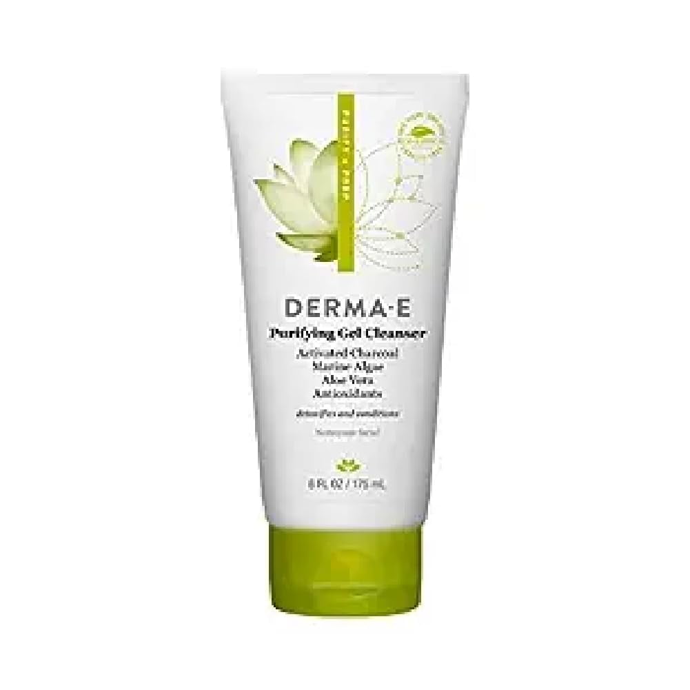 DermaE Purifying Gel Cleanser With Activated Charcoal, Marine Algae