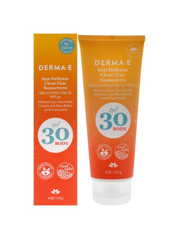 Derma-E Sun Defense Mineral Body Sunscreen SPF 30 , 4 oz Sunscreen