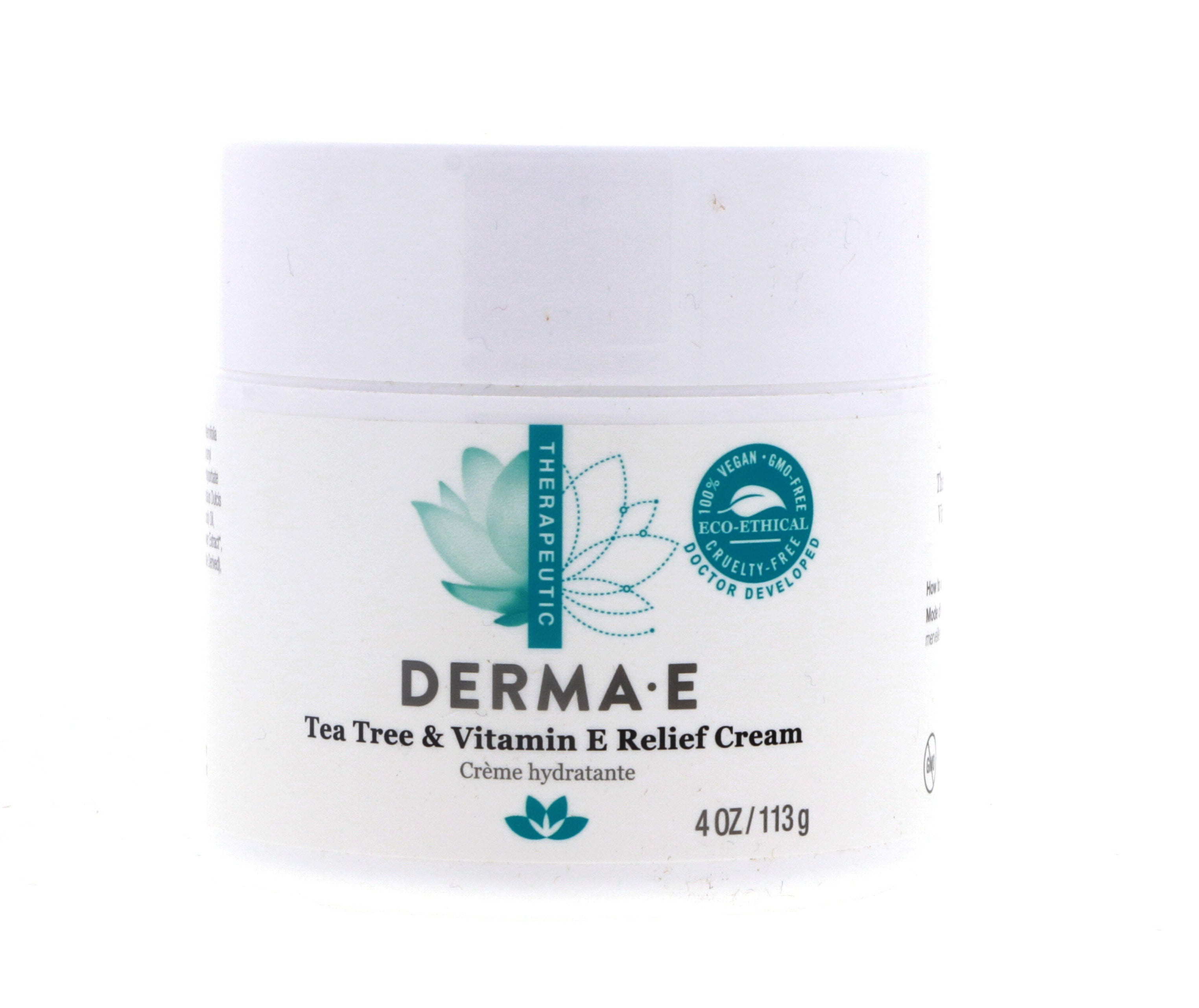 DermaE Tea Tree & Vitamin E Relief Cream, 4 oz