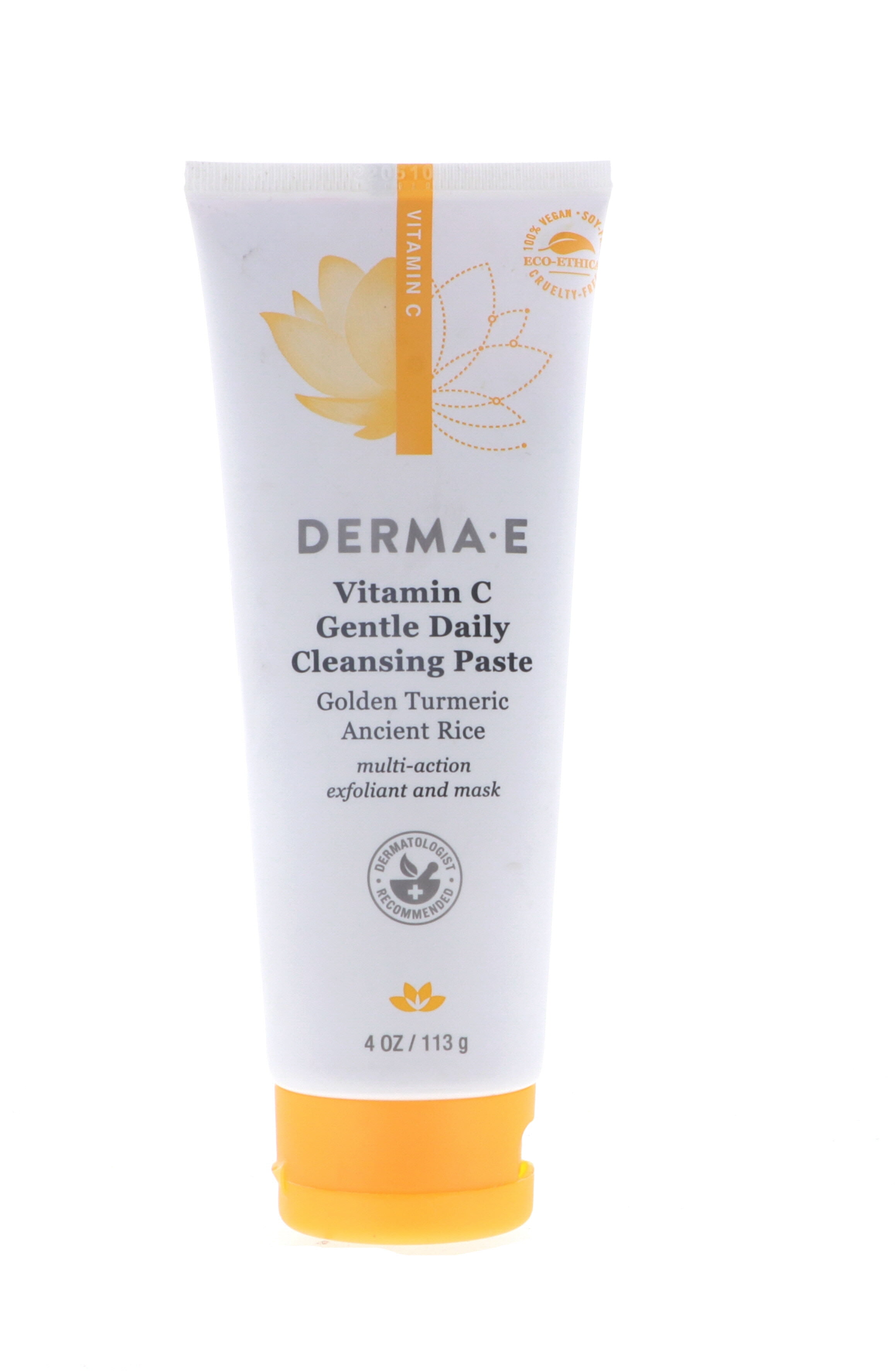 DermaE Vitamin C Gentle Daily Cleansing Paste, 4 oz