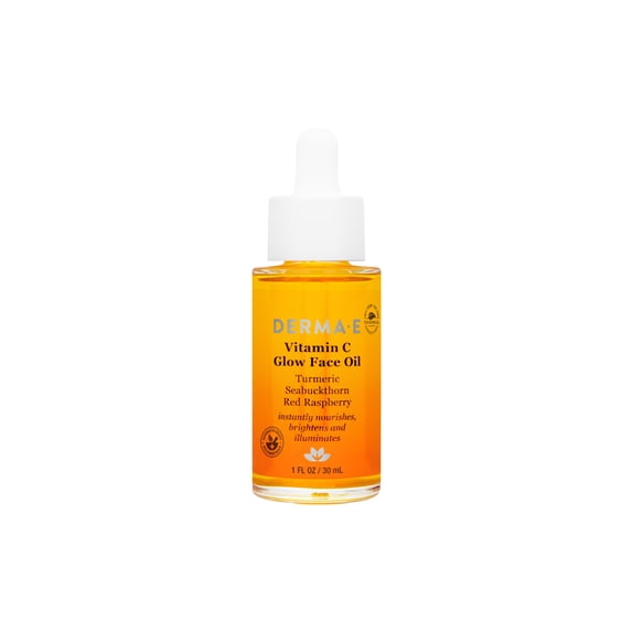 Derma E Vitamin C Glow Face Oil with Turmeric, 1 fl oz