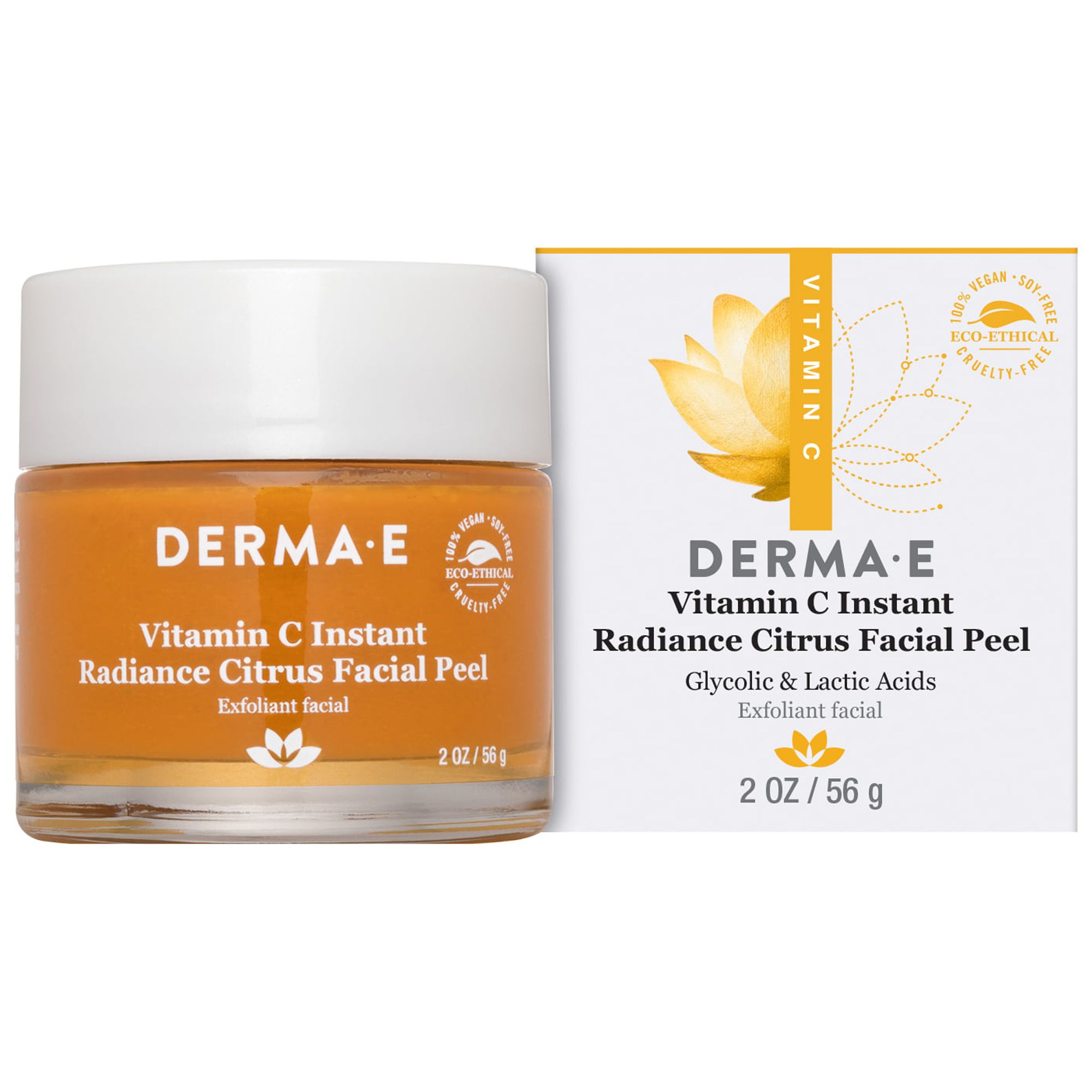 Derma E Evenly Radiant Vitamin C Facial Cleanser, Face Wash for All
