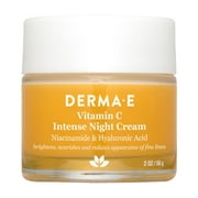 Derma E Vitamin C Intense Brightening Night Cream with Hyaluronic Acid, Vegan Skin Care, 2 oz