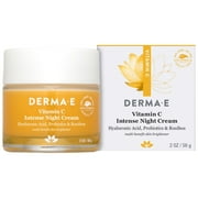 Derma E Vitamin C Intense Brightening Night Cream with Hyaluronic Acid, Vegan Skin Care, 2 oz