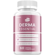 Derma Essential Capsules   DermaEssential Pills Advanced Fomula Natural Ingredients for Healthy Skin Support, 1 Pack, 60 Capsules