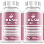 Derma Essential Capsules   DermaEssential Pills Advanced Fomula Natural Ingredients for Healthy Skin Support, 2 Pack, 120 Capsules