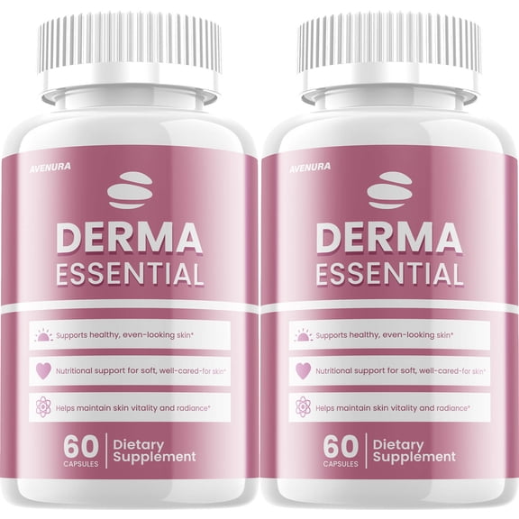 Derma Essential Capsules – DermaEssential Pills Advanced Fomula Natural Ingredients for Healthy Skin Support, 2 Pack, 120 Capsules