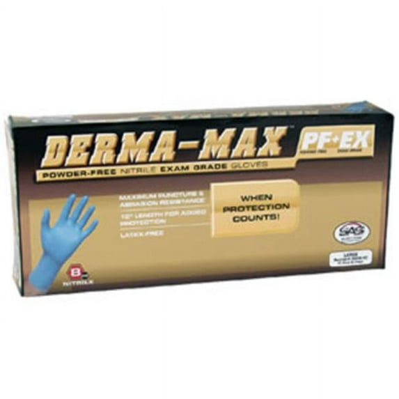 Derma-Max Nitrile Disposable Gloves- 50 Pack- Medium