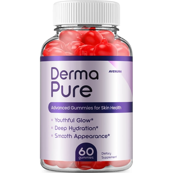 Derma Pure ACV Gummies– DermaPure Gummy Advanced Formula Apple Cider Vinegar Maximum Strength 1000MG, 1 Pack, 60 Gummies