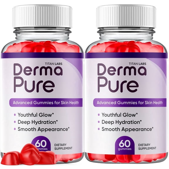 Derma Pure Advanced Formula ACV Gummies Supplement to Support Healthy Skin DermaPure 120 Gummies