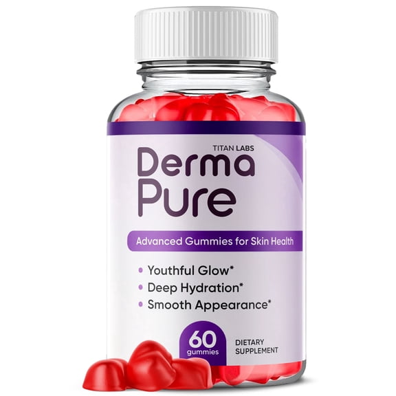 Derma Pure Advanced Formula ACV Gummies Supplement to Support Healthy Skin DermaPure 60 Gummies