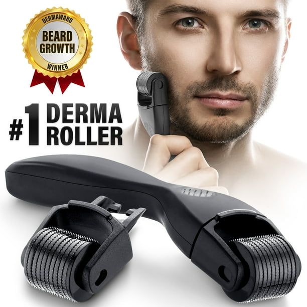 Derma Roller 540 MicroNeedles w/ 2 Detachable Heads for Thicker Beard