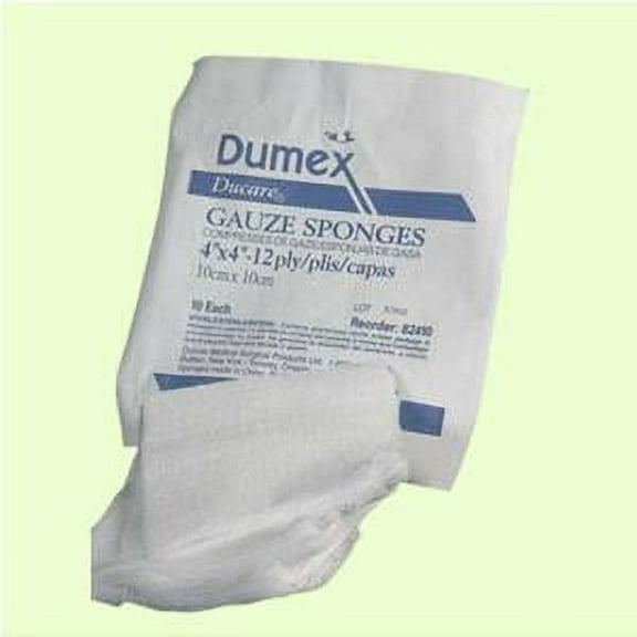 Derma Sciences DuCare Gauze Dressing/Sponge, 12-Ply 4'' x 4'', Pack of 200