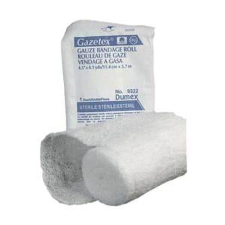 Derma Sciences Gazetex Bandage Rolls, 4-1/2'' x 147'', 6 Ply, Sterile, Latex-Free - 1 Count