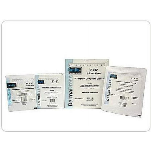 DermaDress Composite Dressing 6 X Inch Gauze Sterile, 00277E - BOX OF 10