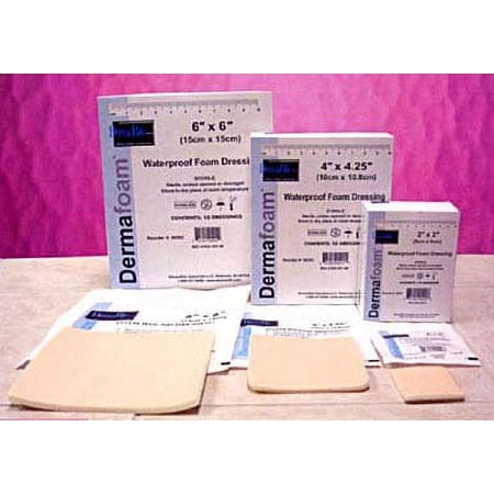 DermaFoam Foam Dressing 4 X 4-1/4 Inch Rectangle Non-Adhesive without Border Sterile, 00291E - SOLD BY: PACK OF ONE